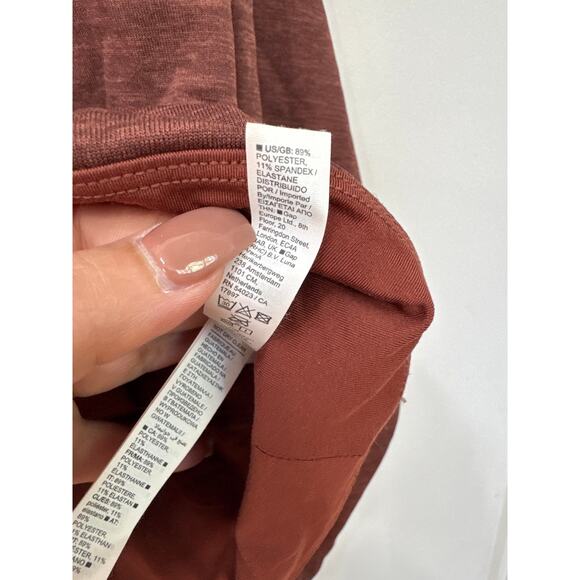 Athleta Rust Brown Womens Quarter Zip Sweatshirt Pullover Size Small Athleisure - Picture 6 of 9